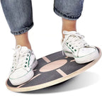 Premium Wooden Wobble Balance Board – Non-Slip Yoga Waist Twisting Fitness Equipment