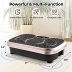 Vibration Plate Exercise Machine with Resistance Bands for Full Body Home Workouts
