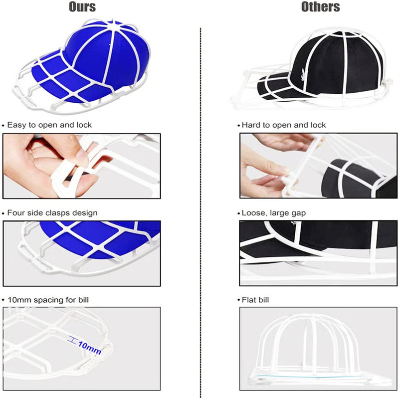 Multifunctional Baseball Cap Washer, Hat Washer Frame, Double-deck Hat Cleaner Protector for Adult/Kid