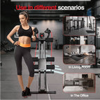 Foldable Ab Machine with LCD Monitor & Adjustable Resistance for Home Core Workouts