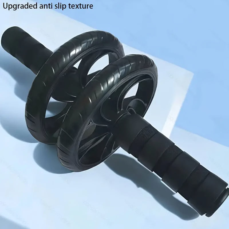 Abdominal Muscle Roller, Silent Two-Wheel Design, PVC & Stainless Steel Sports Gear