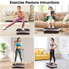 Vibration Plate Exercise Machine with Resistance Bands for Full Body Home Workouts