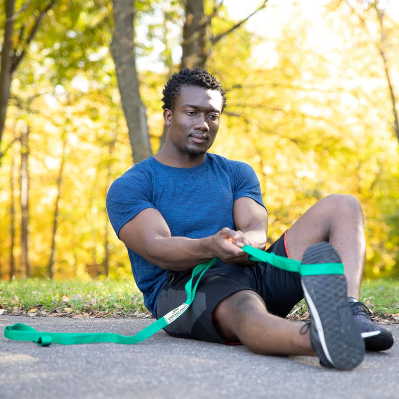 Yoga Stretching Strap USA Made Top Choice, Stretch Out Strap with Exercise Book, Physical Therapy Stretch Straps