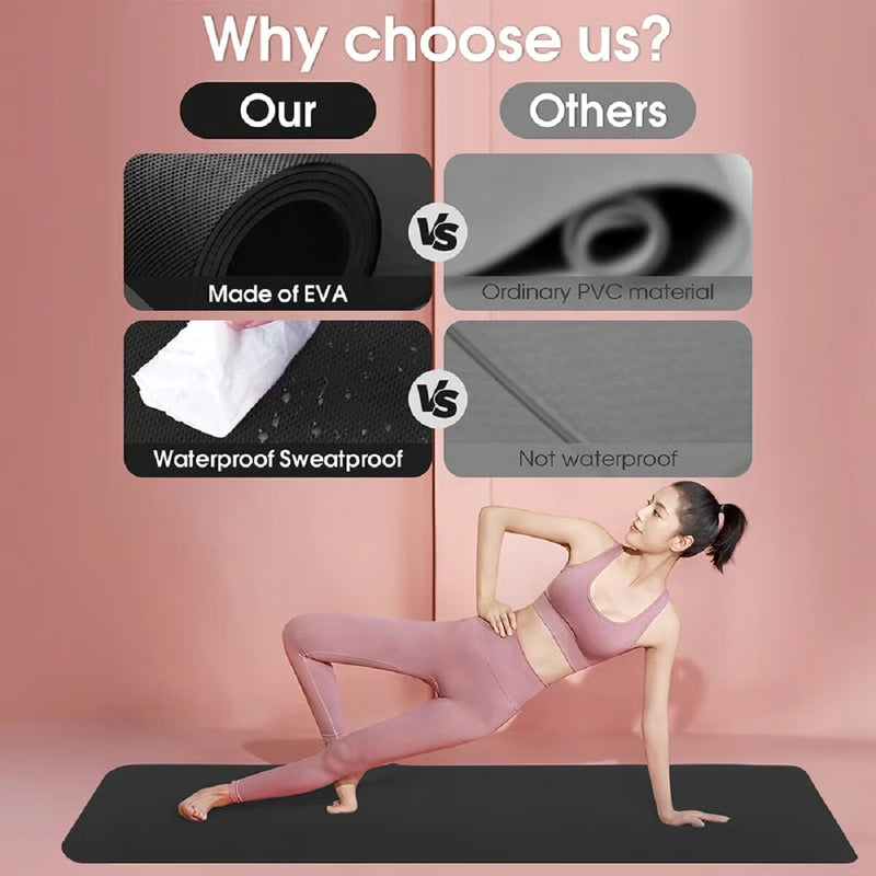 Non Slip EVA Yoga Mat Lightweight Exercise Mat for Home Workout Fitness
